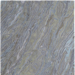 Homeroots 10' Hand-tufted Abstract Area Rug – Unique Artisan Craftsmanship For Cozy, Stylish Home Décor Blue,Green,Gray Wool Blend 617033