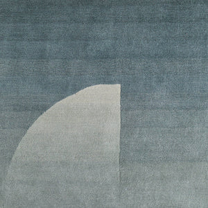 Homeroots 10' X 14' Geometric Hand-tufted Area Rug – Artisan-crafted, Stain Resistant, Perfect For Family Spaces Blue,White Wool Blend 617036