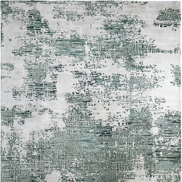 Homeroots 10' Hand Tufted Abstract Area Rug - Unique Artisan Crafted Design For Style And Comfort In Any Room Green,White Wool Blend 617037