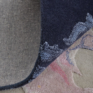 Homeroots 10' Hand-tufted Abstract Area Rug – Artisan Crafted Wool Blend, Unique Design For Stylish Spaces Pink,Blue,Ivory Wool Blend 617038