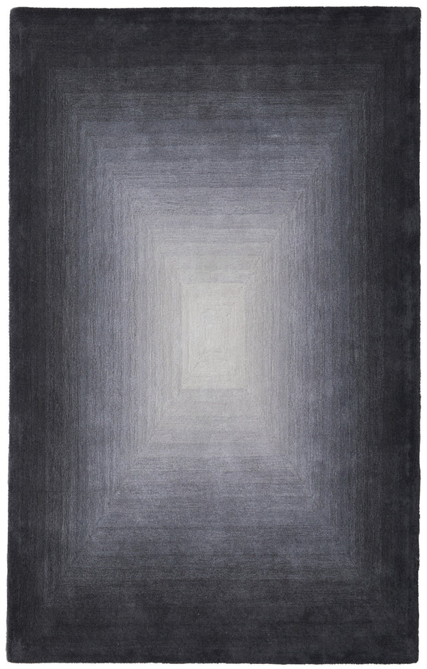 Homeroots 2' X 3' Abstract Hand-tufted Area Rug – Unique Artistry, Stain Resistant, Perfect For Any Space Black,White,Gray Wool Blend 617039