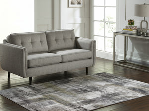 Homeroots 10' Stylish Abstract Distressed Area Rug - Durable, Stain Resistant, Perfect For Pets & Kids Spaces Gray,Taupe,Ivory Polypropylene Blend 617045