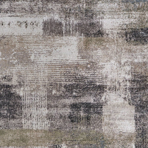 Homeroots 10' Stylish Abstract Distressed Area Rug - Durable, Stain Resistant, Perfect For Pets & Kids Spaces Gray,Taupe,Ivory Polypropylene Blend 617045