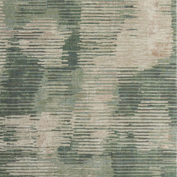 Homeroots 10' Stylish Abstract Distressed Area Rug – Durable, Stain-resistant Design For Homes With Kids & Pets Green,Ivory,Brown Polypropylene Blend 617048