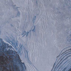 Homeroots 10' Elegant Abstract Hand-tufted Area Rug - Unique Wool Blend Design For Cozy Home Aesthetics Blue,Black,Gray Wool Blend 617049