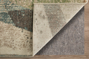 Homeroots 10' X 13' Stylish Checkered Area Rug - Durable, Stain Resistant, Perfect For Homes With Kids & Pets Ivory,Blue,Green Polypropylene Blend 617051