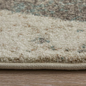 Homeroots 10' X 13' Stylish Checkered Area Rug - Durable, Stain Resistant, Perfect For Homes With Kids & Pets Ivory,Blue,Green Polypropylene Blend 617051