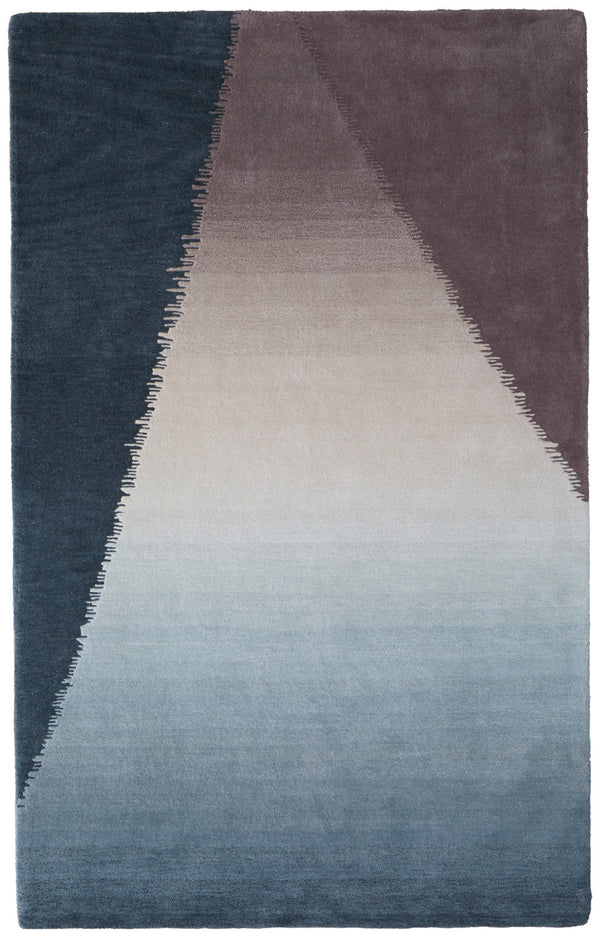 Homeroots 10' Hand Tufted Geometric Area Rug – Artisan Crafted, Stain Resistant, Perfect For Kids And Pets! Taupe,Blue,Tan Wool Blend 617061
