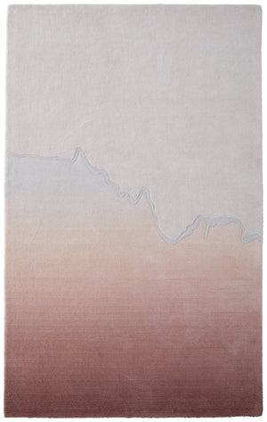 Homeroots 10' X 14' Ombre Hand-tufted Area Rug - Soft, Stain-resistant Wool Blend For Stylish Home Décor Pink,Ivory Wool Blend 617062