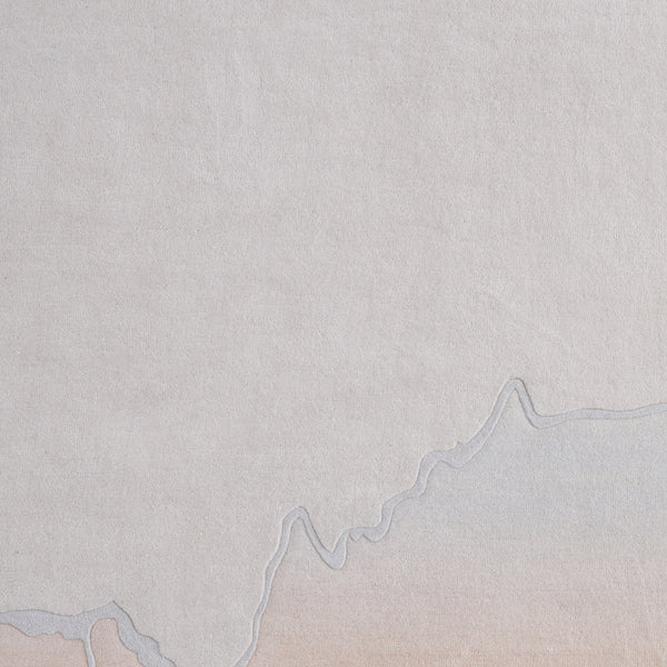 Homeroots 10' X 14' Ombre Hand-tufted Area Rug - Soft, Stain-resistant Wool Blend For Stylish Home Décor Pink,Ivory Wool Blend 617062