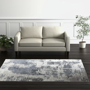 Homeroots 10' Hand Tufted Abstract Area Rug - Unique Artisan Crafted Design For Style And Comfort In Any Room Blue,Ivory Wool Blend 617065