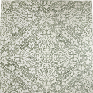 Homeroots 10' Stunning Floral Hand-tufted Area Rug – Unique Wool Blend For Comfort, Style & Stain Resistance Ivory,Green Wool Blend 617066