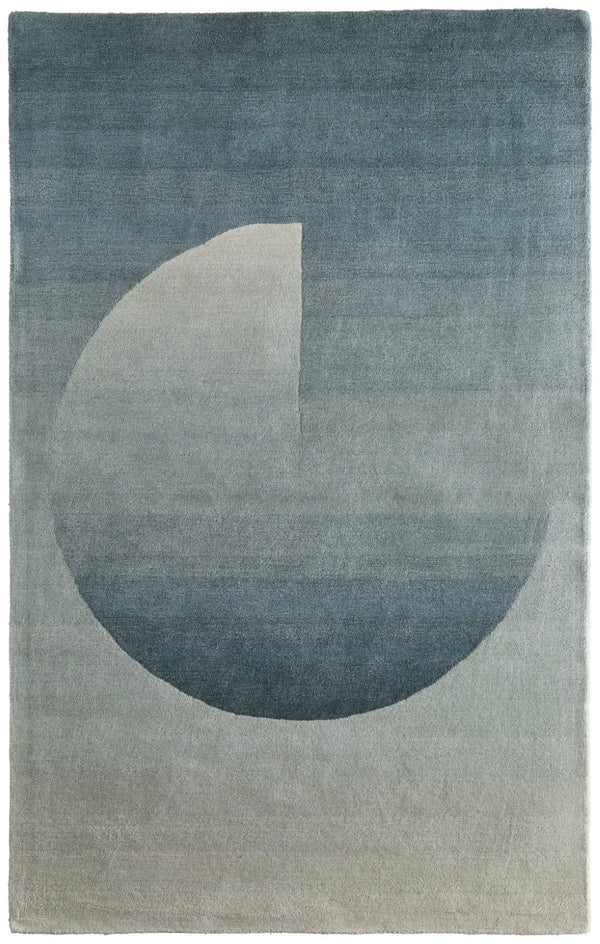 HomeRoots 10' Hand-Tufted Blue and White Geometric Area Rug – Artisan Crafted, Stain-Resistant, Cozy Design 5' X 8' 617072
