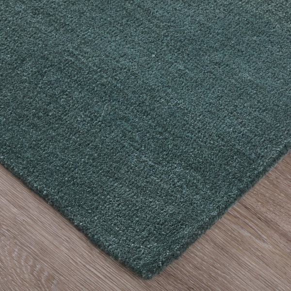 Homeroots 10' X 14' Geometric Hand-tufted Area Rug – Artisan-crafted, Stain Resistant, Perfect For Family Spaces Blue,White Wool Blend 617072