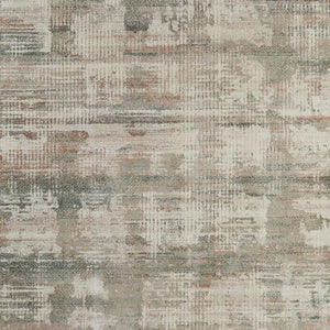 Homeroots 10' Textured Abstract Distressed Area Rug For Kids And Pets - Stain-resistant, Durable, Stylish Home Decor Ivory,Gray,Green Polypropylene Blend 617075