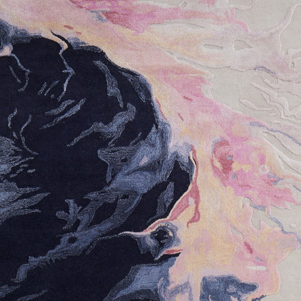 Homeroots 10' Hand-tufted Abstract Area Rug – Artisan Crafted Wool Blend, Unique Design For Stylish Spaces Pink,Blue,Ivory Wool Blend 617077