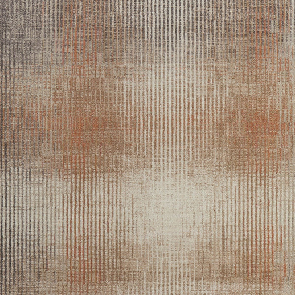 Homeroots 10' Abstract Area Rug - Durable Stain Resistant Design, Perfect For Homes With Kids & Pets! Ivory,Taupe,Pink Polypropylene Blend 617080