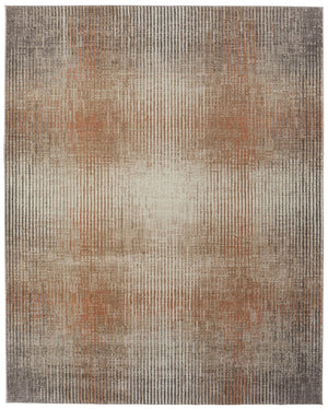 Homeroots 10' Abstract Area Rug - Durable Stain Resistant Design, Perfect For Homes With Kids & Pets! Ivory,Taupe,Pink Polypropylene Blend 617080
