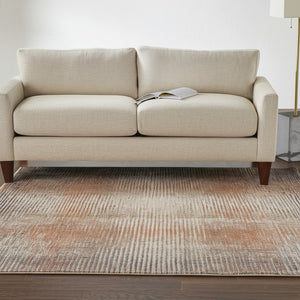 Homeroots 10' Abstract Area Rug - Durable Stain Resistant Design, Perfect For Homes With Kids & Pets! Ivory,Taupe,Pink Polypropylene Blend 617080