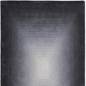 Homeroots 2' X 3' Abstract Hand-tufted Area Rug – Unique Artistry, Stain Resistant, Perfect For Any Space Black,White,Gray Wool Blend 617084
