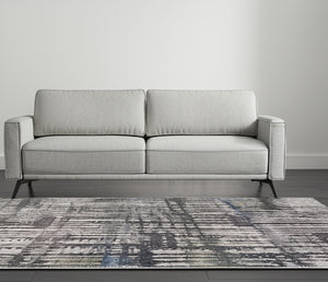 Homeroots 10' Stylish Abstract Distressed Area Rug - Durable, Stain Resistant, Perfect For Homes With Kids & Pets Gray,Black,Ivory Polypropylene Blend 617085