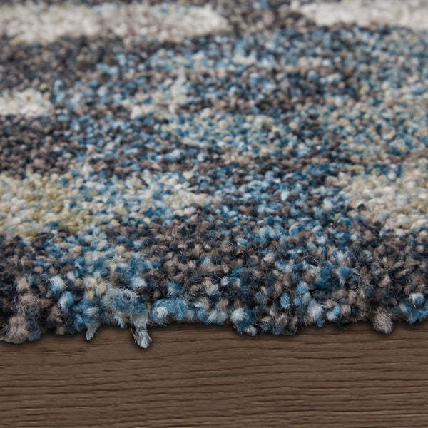 Homeroots 10' Stylish Abstract Distressed Area Rug - Durable, Stain Resistant, Perfect For Homes With Kids & Pets Gray,Black,Ivory Polypropylene Blend 617085