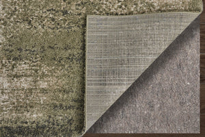 Homeroots 10' Distressed Abstract Area Rug - Durable, Stain-resistant Design For Stylish Home Décor And Comfort Green,Tan Polypropylene Blend 617086