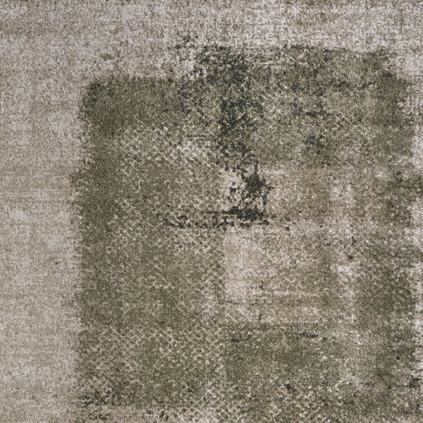 Homeroots 10' Distressed Abstract Area Rug - Durable, Stain-resistant Design For Stylish Home Décor And Comfort Green,Tan Polypropylene Blend 617086