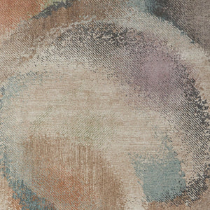 Homeroots 10' X 13' Stylish Abstract Distressed Area Rug - Durable, Stain-resistant, Perfect For Any Space! Brown,Tan,Blue Polypropylene Blend 617089