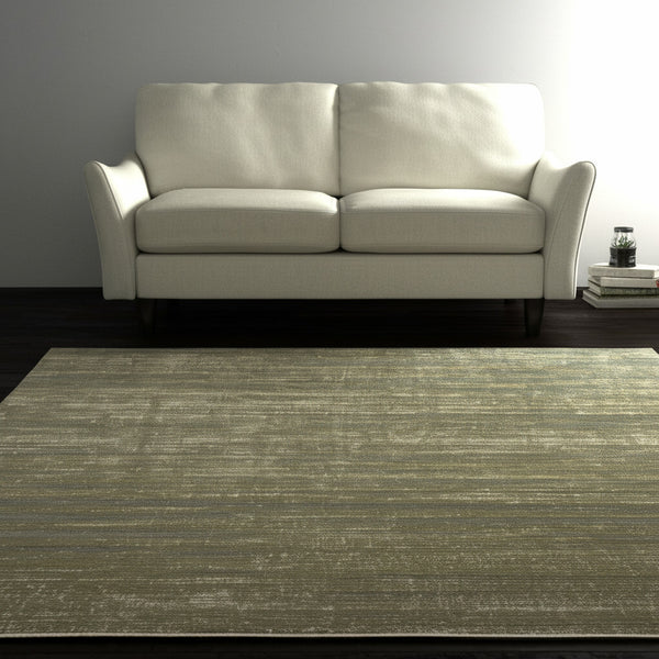 Homeroots 5' Artistic Area Rug – Durable, Stain Resistant, Perfect For Kids & Pets – Ideal For Any Decor Style Green,Tan Polypropylene Blend 617092