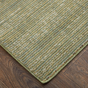 Homeroots 5' Artistic Area Rug – Durable, Stain Resistant, Perfect For Kids & Pets – Ideal For Any Decor Style Green,Tan Polypropylene Blend 617092