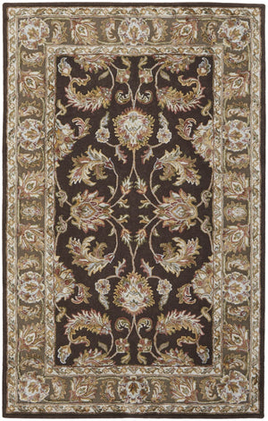HomeRoots 5' Handcrafted Oriental Area Rug in Warm Brown, Tan, and Ivory – Timeless Elegance for Any Space 5' X 8' 617093