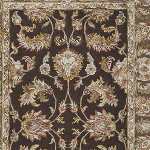 Homeroots 5' X 8' Hand Tufted Oriental Area Rug - Artisan Crafted Wool Blend For Luxurious Home Décor Brown,Tan,Ivory Wool Blend 617093