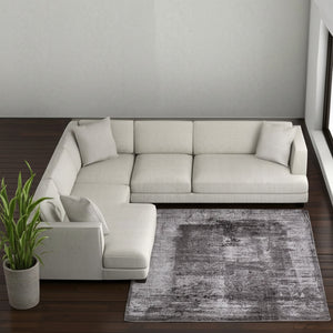 Homeroots 10' Distressed Abstract Area Rug - Durable, Stain-resistant Design For Stylish Home Décor And Comfort Gray,Black,Taupe Polypropylene Blend 617099