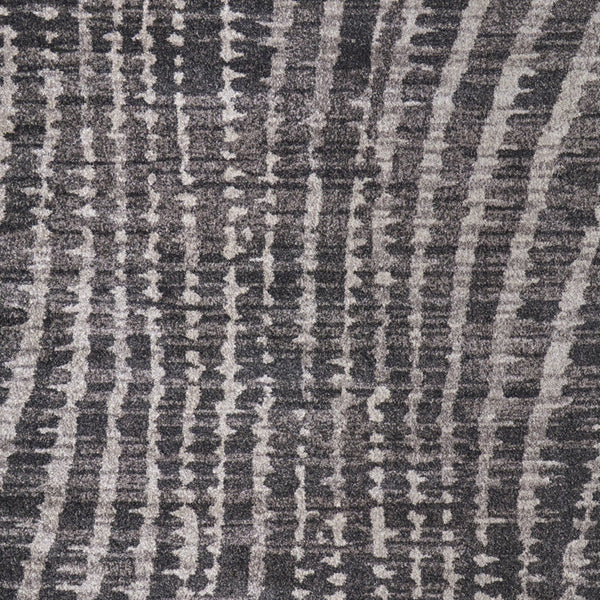 Homeroots 10' Stylish Abstract Area Rug - Durable, Stain Resistant & Perfect For Homes With Kids And Pets! Black,Gray,Ivory Polypropylene Blend 617100