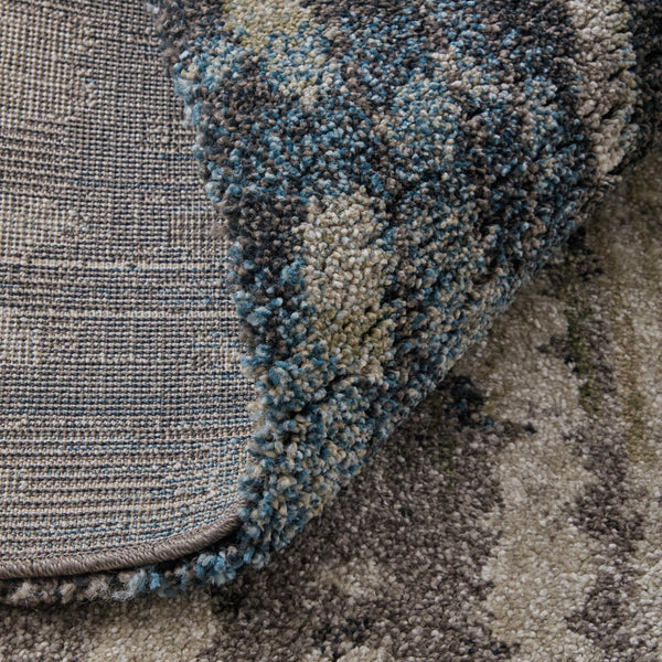 Homeroots 10' Stylish Abstract Distressed Area Rug - Durable, Stain Resistant, Perfect For Homes With Kids & Pets Gray,Black,Ivory Polypropylene Blend 617101