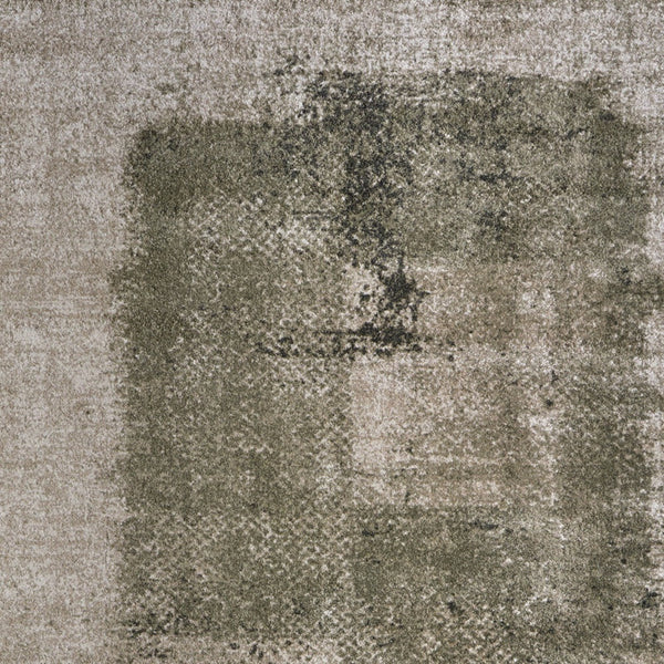 Homeroots 10' Distressed Abstract Area Rug - Durable, Stain-resistant Design For Stylish Home Décor And Comfort Green,Tan Polypropylene Blend 617102