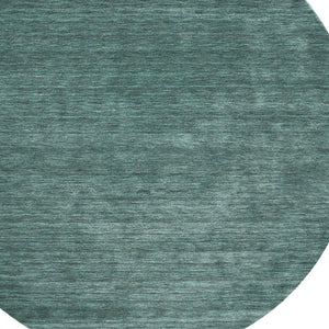 Homeroots 10' Hand Woven Round Rug – Unique Artisan Crafted Stain Resistant Wool Blend For Stylish Spaces Green,White Wool Blend 617103
