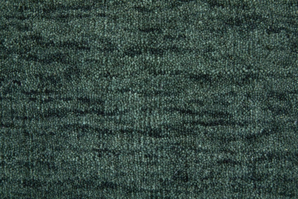 Round Wool Blend Hand Woven Area Rug Solid Artisan Green Stain Resistant for Living Room
