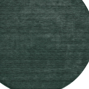 Homeroots 10' Hand Woven Round Rug – Unique Artisan Crafted Stain Resistant Wool Blend For Stylish Spaces Green Wool Blend 617104
