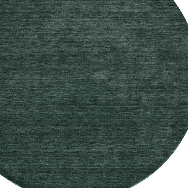Homeroots 10' Hand Woven Round Rug – Unique Artisan Crafted Stain Resistant Wool Blend For Stylish Spaces Green Wool Blend 617104