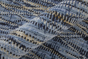 Homeroots 8' Abstract Runner Rug – Durable, Stain-resistant Design Perfect For High-traffic Areas And Kids! Blue,Ivory,Tan Polypropylene Blend 617105