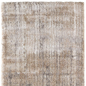 Homeroots 10' Stylish Abstract Distressed Area Rug - Durable, Stain Resistant, Perfect For Homes With Kids & Pets Brown,Tan,Ivory Polypropylene Blend 617106