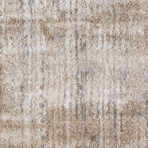 Homeroots 10' Stylish Abstract Distressed Area Rug - Durable, Stain Resistant, Perfect For Homes With Kids & Pets Brown,Tan,Ivory Polypropylene Blend 617106