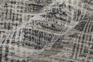 Homeroots 8' Gray And Ivory Abstract Runner Rug – Durable, Stain-resistant Design For Hallways And More! Gray,Ivory Polypropylene Blend 617107