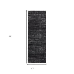 Homeroots 5' Artistic Area Rug – Durable, Stain Resistant, Perfect For Kids & Pets – Ideal For Any Decor Style Black,Silver,Gray Polypropylene Blend 617110