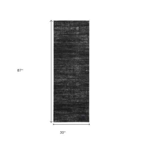 Homeroots 5' Artistic Area Rug – Durable, Stain Resistant, Perfect For Kids & Pets – Ideal For Any Decor Style Black,Silver,Gray Polypropylene Blend 617110