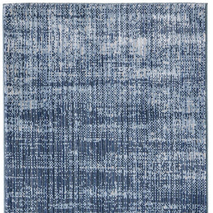 Homeroots 5' Artistic Area Rug – Durable, Stain Resistant, Perfect For Kids & Pets – Ideal For Any Decor Style Blue,Silver Polypropylene Blend 617112