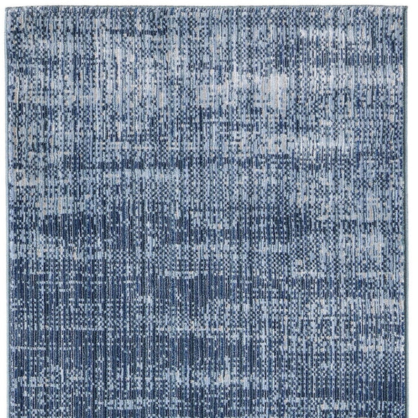 Homeroots 5' Artistic Area Rug – Durable, Stain Resistant, Perfect For Kids & Pets – Ideal For Any Decor Style Blue,Silver Polypropylene Blend 617112