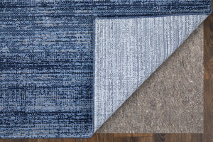 Homeroots 5' Artistic Area Rug – Durable, Stain Resistant, Perfect For Kids & Pets – Ideal For Any Decor Style Blue,Silver Polypropylene Blend 617112